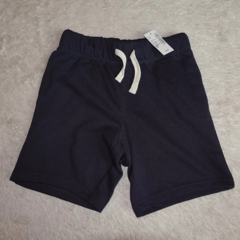 Boys Size Small 5/6 Children's Place French Terry Shorts, New Navy Blue, NWT